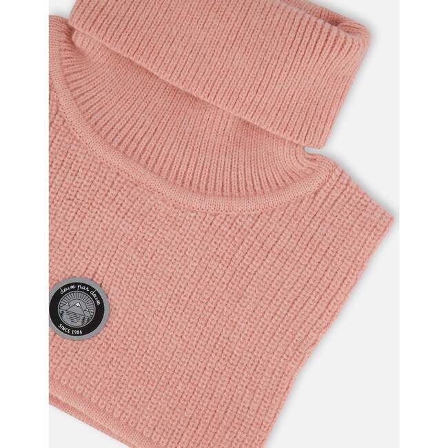 Turtleneck Neckwarmer, Dusty Pink - Scarves - 4