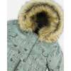 Two-Piece Baby Play Snowsuit with Printed Jacket Sage Green, Dark Gray - Snowsuits - 7
