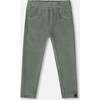 Stretch Velour Tregging, Jade Green - Pants - 1 - thumbnail