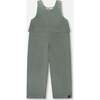 Stretch Velour Faux-Layered Overalls, Jade Green - Overalls - 1 - thumbnail