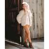 Stretch Suede Treggings, Light Pecan Brown - Leggings - 2