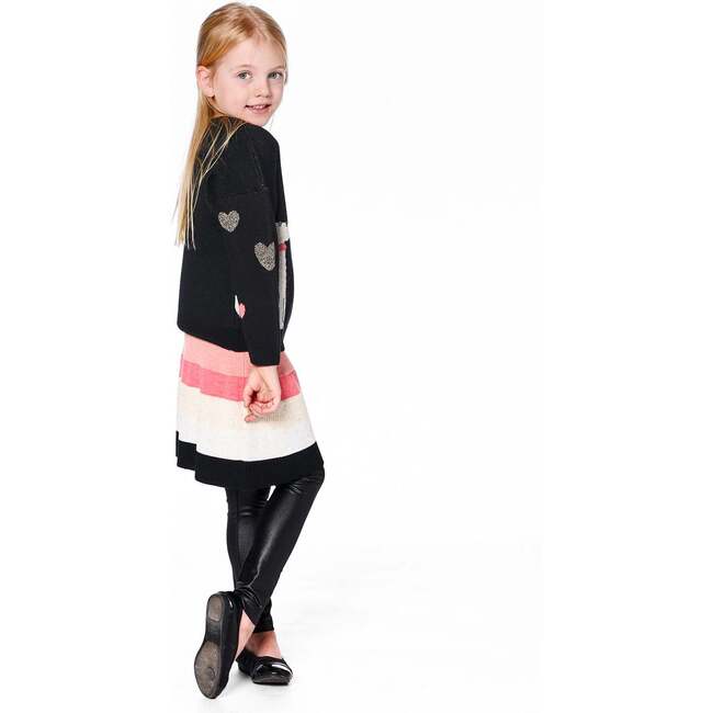 Striped Knit Skirt Beige Black and Pink, Beige, Black and Pink - Skirts - 2