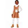Stretch Suede Effect Jumper with Llama Bag, Light Pecan Brown - Dresses - 2
