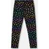 Stretch Jersey Leggings, Multicolor Leopard Print - Leggings - 1 - thumbnail