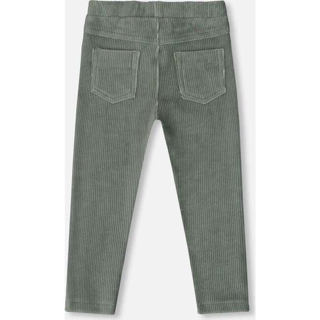 Stretch Velour Tregging, Jade Green - Pants - 3