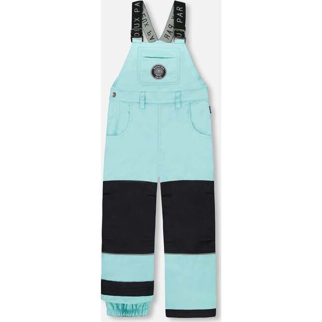 Solid Play Overall Snow Bib, Turquoise Blue