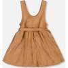 Stretch Suede Effect Jumper with Llama Bag, Light Pecan Brown - Dresses - 3
