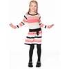 Striped Knit Dress Beige Black and Pink, Beige, Black and Pink - Dresses - 2