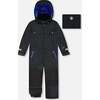 Solid One-Piece Teknik Snowsuit, Black - Snowsuits - 1 - thumbnail