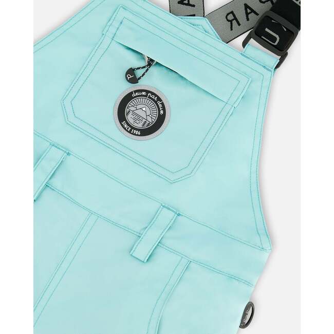 Solid Play Overall Snow Bib, Turquoise Blue - Snow Pants - 3