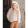 Short Faux Fur Coat, Beige - Jackets - 2