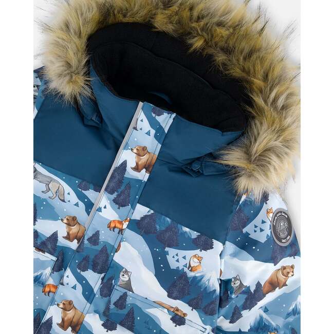 Two-Piece Discover Snowsuit, Dark Teal - Snowsuits - 5
