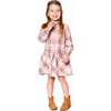 Shirt Plaid Dress with Frill, Pink, Yellow and Gray - Dresses - 2