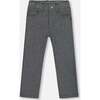 Stretch Jacquard Pants Grey Herringbone, Gray Chevrons - Pants - 1 - thumbnail