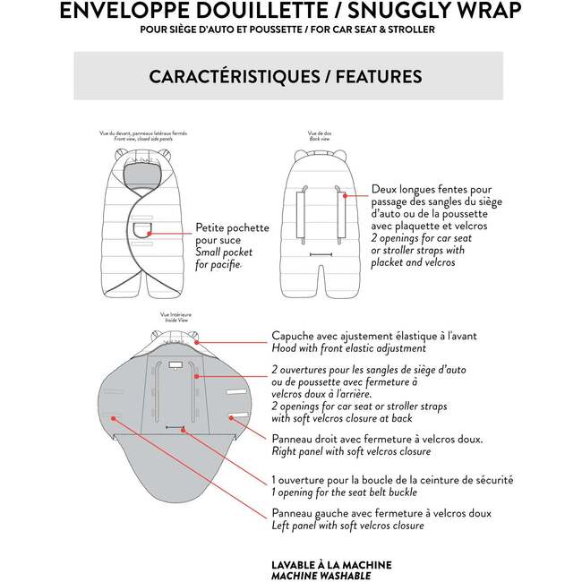 Snugly Baby Wrap Designed for Car Seat and Stroller, Chanterelle - Car Seat Accessories - 6