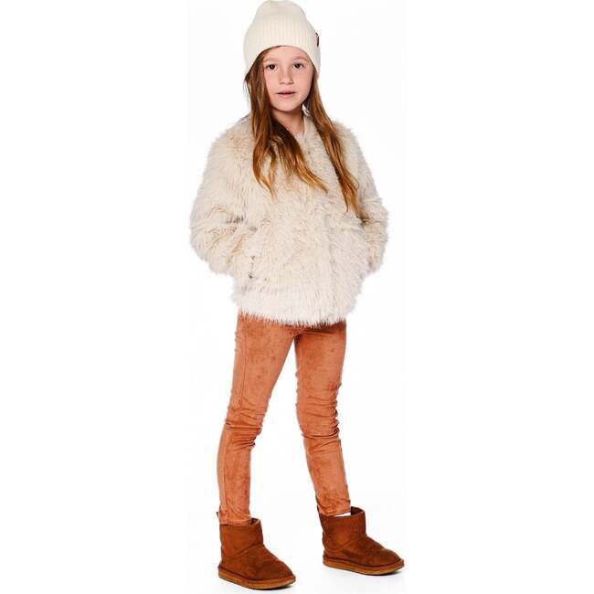 Short Faux Fur Coat, Beige - Jackets - 3