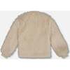 Short Faux Fur Coat, Beige - Jackets - 4