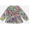 Stretch Fleece Sweatshirt, Sage Floral - Sweatshirts - 1 - thumbnail