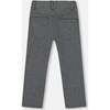 Stretch Jacquard Pants Grey Herringbone, Gray Chevrons - Pants - 3