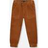 Stretch Corduroy Jogger Pants, Brown - Pants - 1 - thumbnail