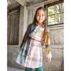 Shirt Dress with Belt Green Pink and Yellow, Green, Pink and Yellow - Dresses - 2