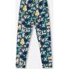 Stretch Jersey Leggings, Green Cat Print - Leggings - 3