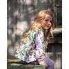 Stretch Fleece Sweatshirt, Sage Floral - Sweatshirts - 2