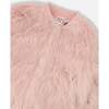 Short Faux Fur Coat, Dusty Pink - Jackets - 3