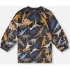 School Apron, Black Dinosaur Print - School Supplies - 1 - thumbnail