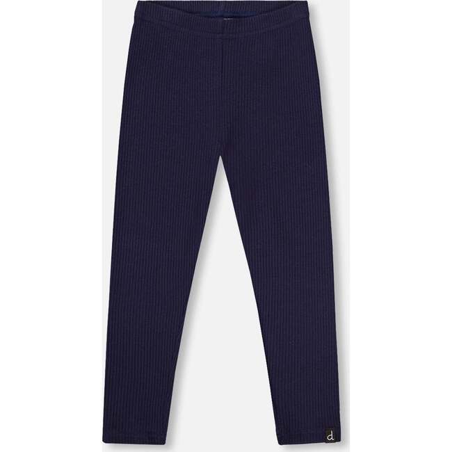 Ribbed Leggings, Navy Blue
