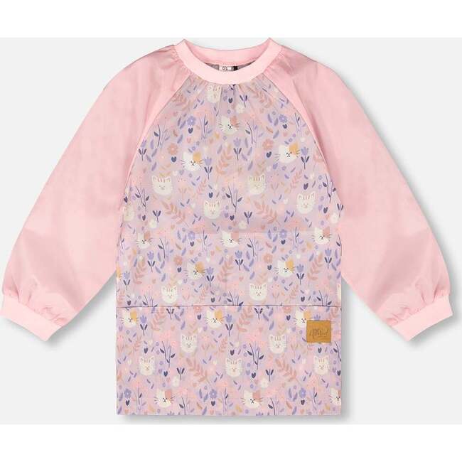 School Apron, Lilac Cat Print