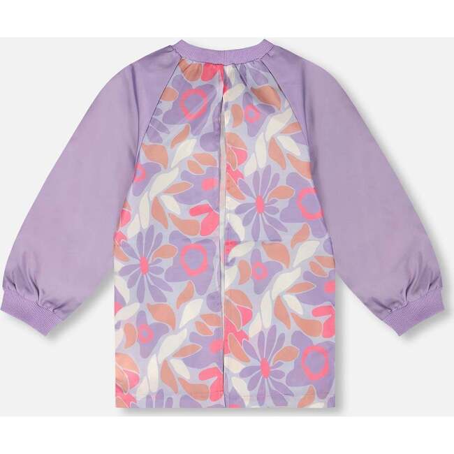 School Apron, Lilac Retro Flower Print - School Supplies - 2