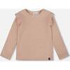 Rib Striped Top, Beige and Off-White - Shirts - 1 - thumbnail