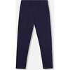 Ribbed Leggings, Navy Blue - Leggings - 2