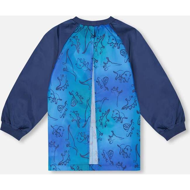School Apron, Blue Gradient Dinosaur Print - School Supplies - 2