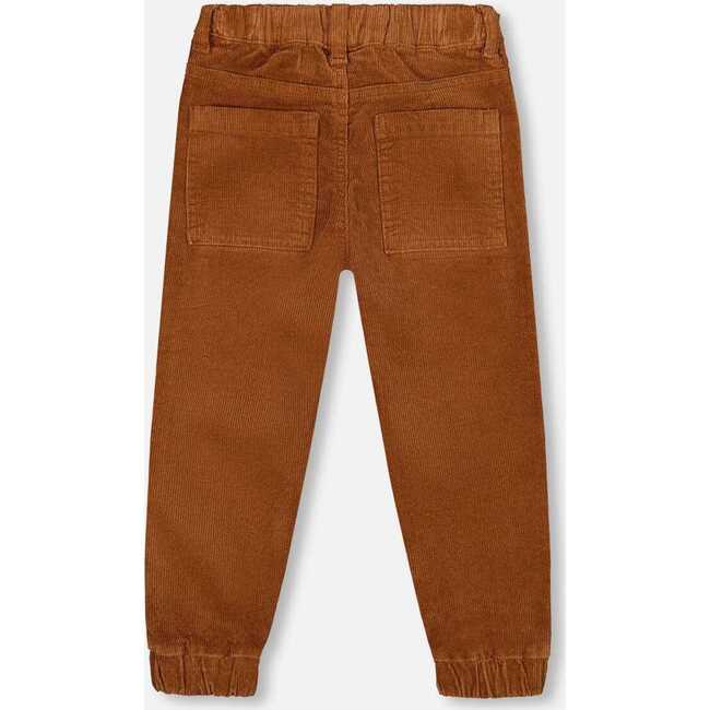 Stretch Corduroy Jogger Pants, Brown - Pants - 4
