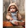 Sherpa Bear Hooded Zip Jacket, Brown - Jackets - 2