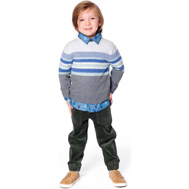 Stretch Corduroy Jogger Pants, Forest Green - Pants - 3