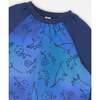 School Apron, Blue Gradient Dinosaur Print - School Supplies - 3