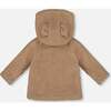 Sherpa Bear Hooded Zip Jacket, Brown - Jackets - 3
