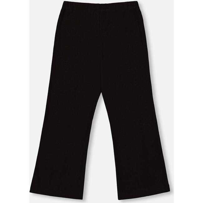 Ribbed Leggings Bootleg with Slit, Black - Pants - 3
