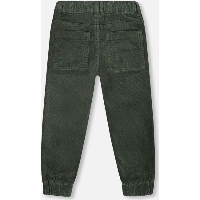 Stretch Corduroy Jogger Pants, Forest Green - Pants - 4