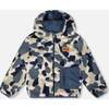 Reversible Mid-Season Sherpa Jacket Blue Camo, Navy Blue - Fleece & Sherpa Jackets - 1 - thumbnail