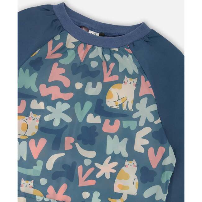 School Apron, Green Cat Print - School Supplies - 3