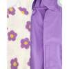 Reversible Mid-Season Sherpa Jacket Flower, Lavender - Fleece & Sherpa Jackets - 3