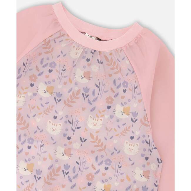 School Apron, Lilac Cat Print - School Supplies - 3