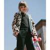 Reversible Mid-Season Sherpa Jacket Leopard, Mint Green - Fleece & Sherpa Jackets - 2