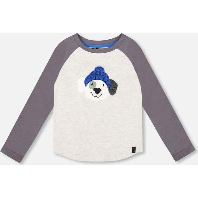 Raglan Sleeve Organic Cotton Jersey Tee, Light Heather Gray