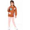 Quilted Tunic with Flowers, Mocha - Tank Tops - 2