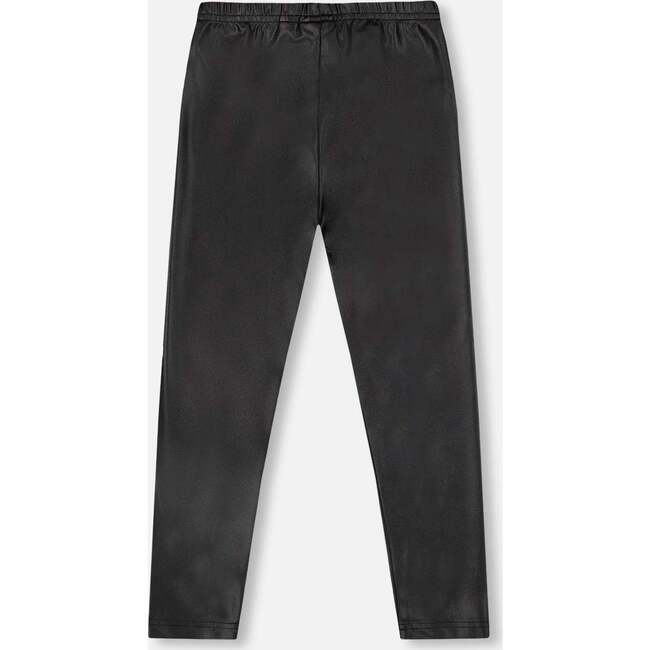 Shiny Stretch Jersey Leggings, Black - Leggings - 3